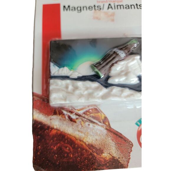 Coca-Cola Magnet 1998 coke bottle on ice burgh No. 51492 in original package - Picture 9 of 11